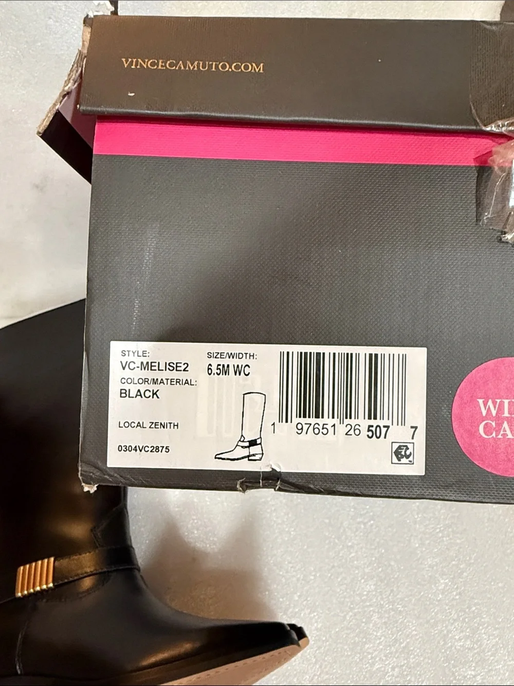 Vince Camuto Women Melise Wide Calf Knee High Boot size 6.5 New